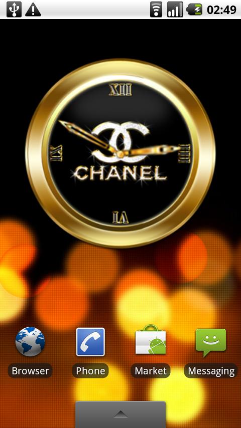 CHANEL GOLD Clock Android Personalization