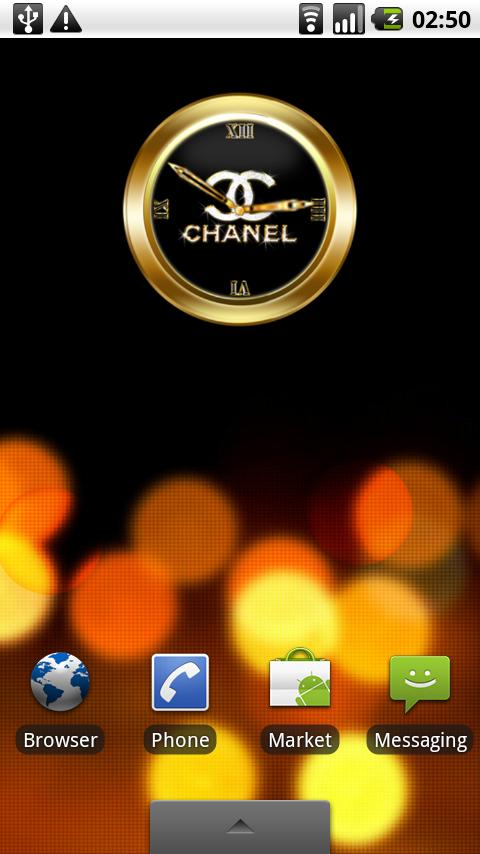 CHANEL GOLD Clock Android Personalization
