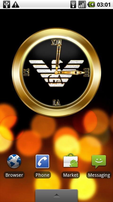 ARMANI GOLD Clock Android Personalization