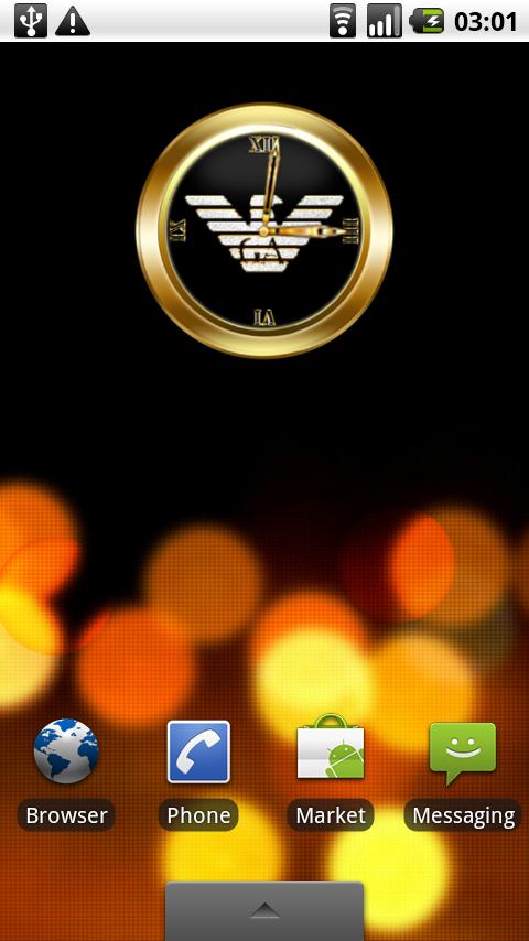 ARMANI GOLD Clock Android Personalization