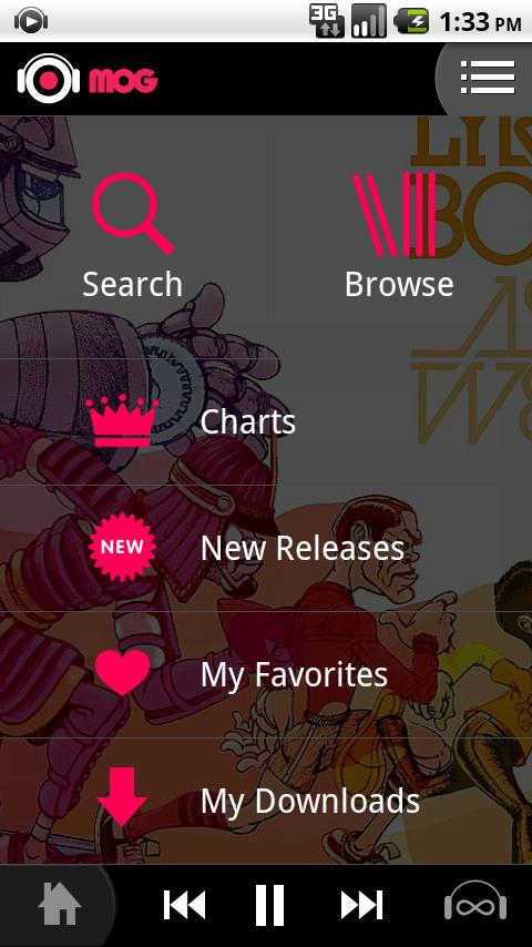 MOG Mobile Music Android Music & Audio