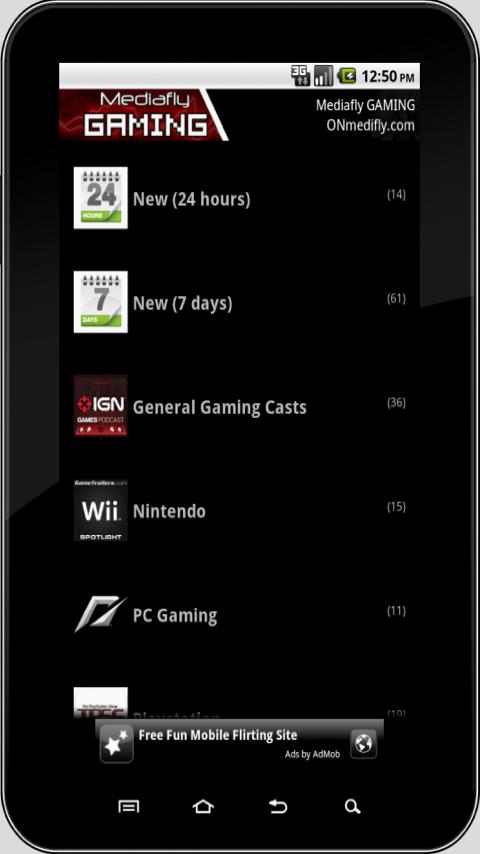 Mediafly Gaming for Tablets Android Media & Video