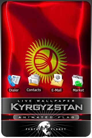 KYRGYZSTAN LIVE FLAG Android Personalization