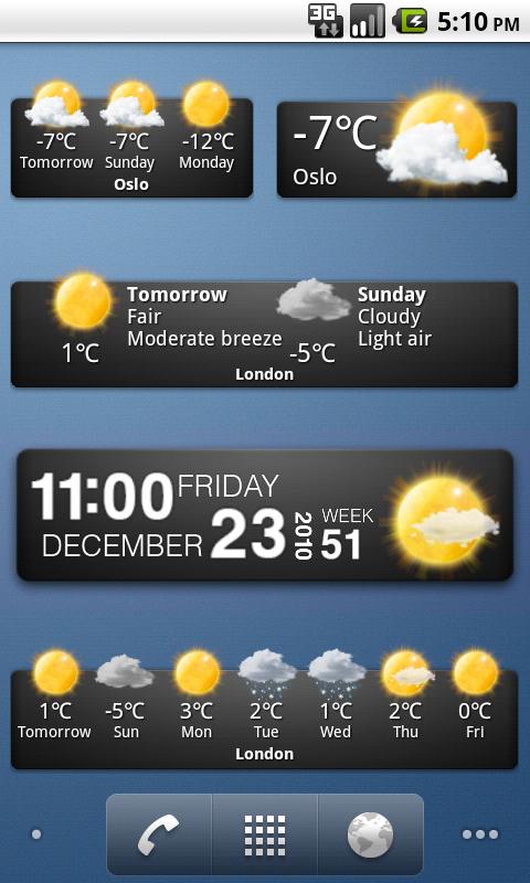 Weather widgets Android Weather