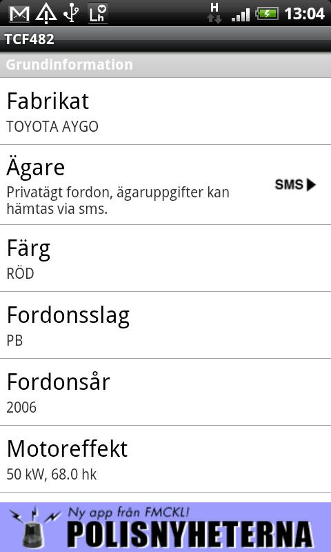 Kolla Regnumret Android Reference