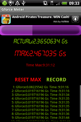 Gforce Meter Android Tools