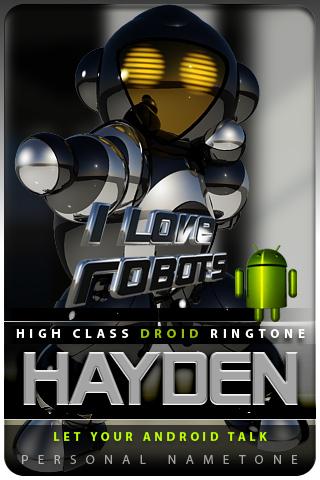 HAYDEN nametone droid Android Lifestyle