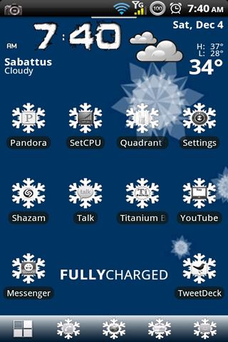 ADW Snow Flake Theme Android Themes