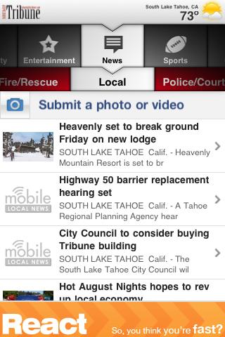Tahoe Daily Tribune Android News & Weather
