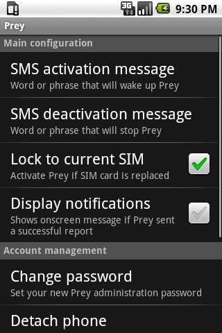 Prey Phone Tracker Android Tools