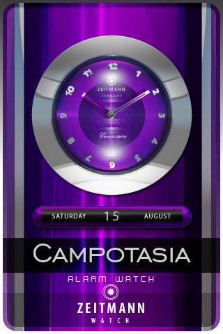 CAMPOTASIA alarm clock widget
