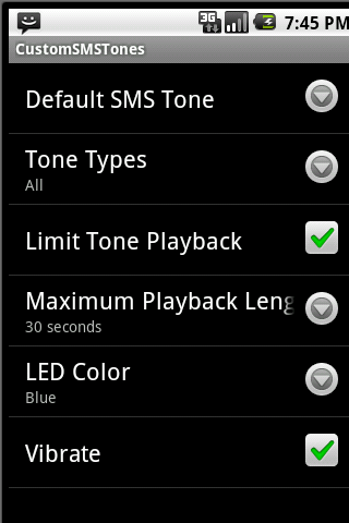 Custom SMS Tones Android Communication