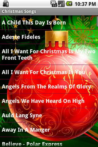 Christmas Songs Lyrics Android Social