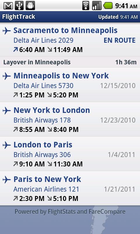 FlightTrack Android Travel & Local