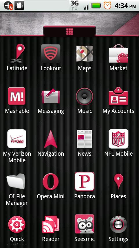 MissDroid X Home Theme Android Themes