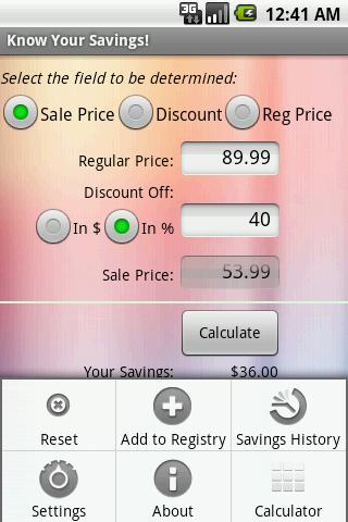 Discount Register! Android Shopping