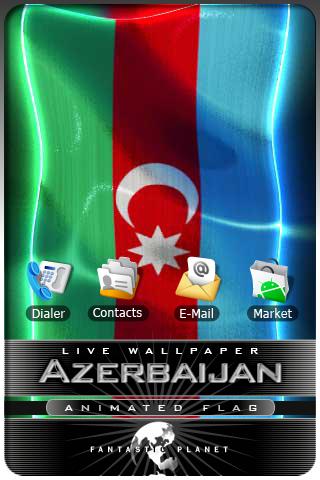 AZERBAIJAN LIVE FLAG