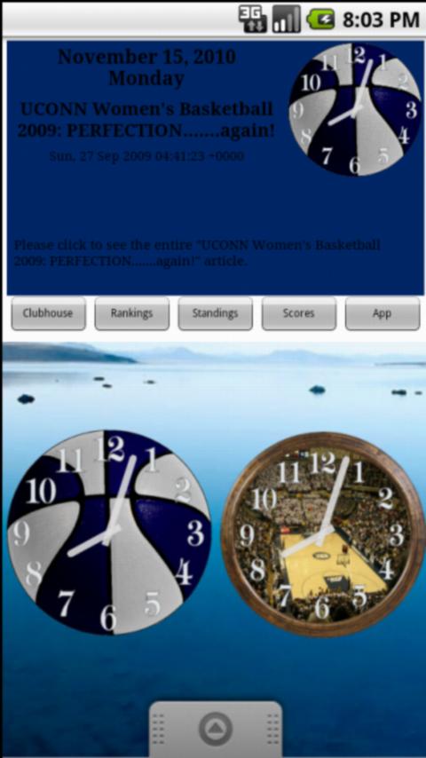 UConn Womens BBall News&Clocks Android Sports