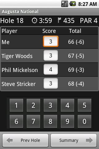 Easy Scorecard Android Sports