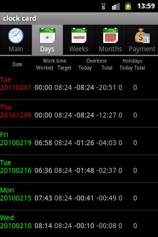 clock card Android Tools