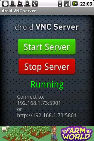 droid VNC server Android Communication