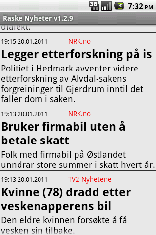 Raske Nyheter fra Norge Android News & Magazines