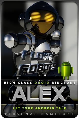 ALEX nametone droid Android Lifestyle