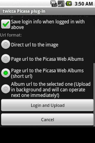 twicca Picasa plug-in Android Social