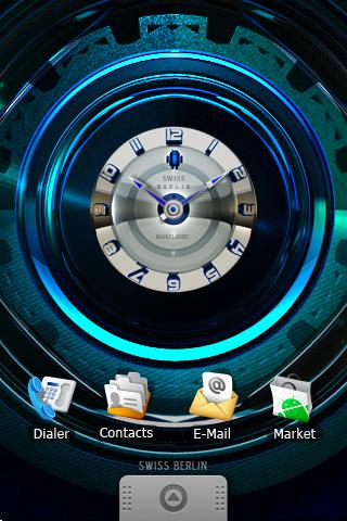 DROID BLUE alarm clock widget Android Entertainment