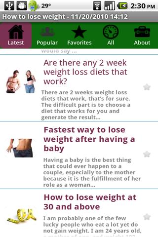 How to lose weight Android Health