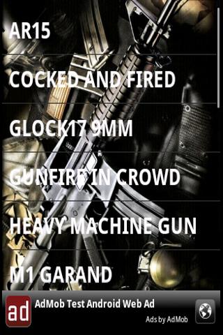 Gun Sounboard Ringtones Guns Android Music & Audio