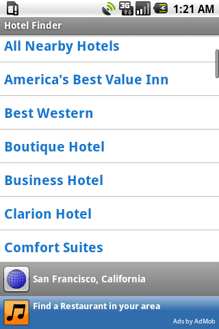 Hotel Finder Android Travel