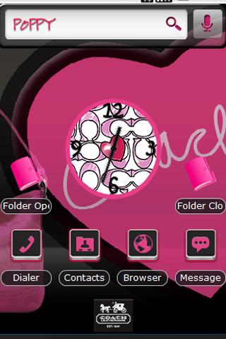 PoppyPinkCOACH Home Theme Android Themes