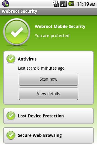 Webroot Mobile Security (Beta) Android Productivity