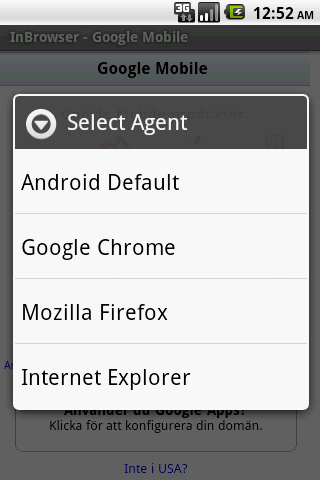 InBrowser – Incognito Browsing Android Communication
