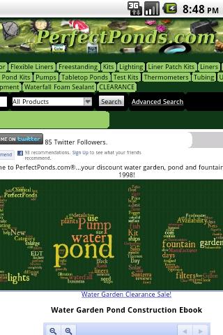 Perfect Ponds Garden Store Android Shopping