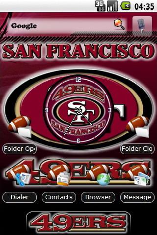 San Francisco 49ers themes Android Personalization