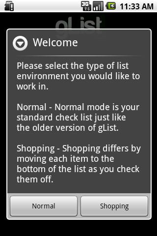 gList Android Shopping