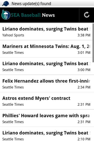 SEA Baseball News Android Sports