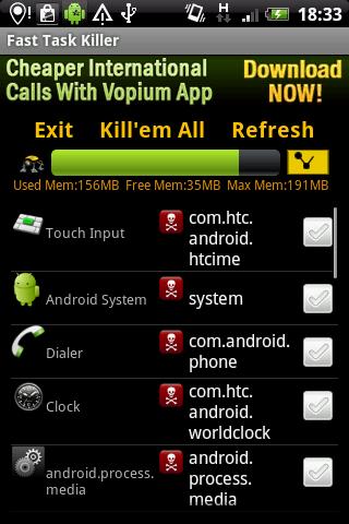 Fast Task Killer Android Tools