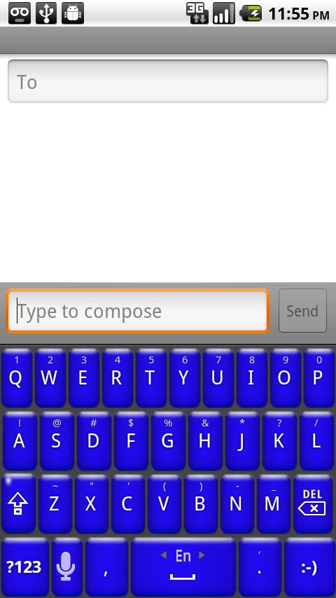 Better Keyboard: Blue by beagz Android Themes