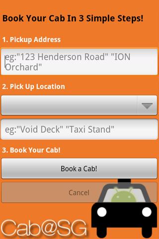 Cab@SG Android Travel