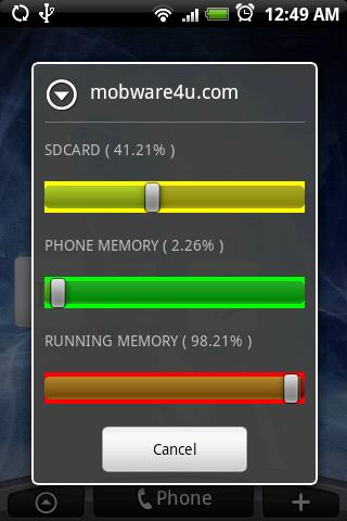Memory Usage Widget Android Tools