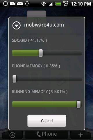 Memory Usage Widget Android Tools