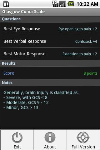 Glasgow Coma Scale Android Health