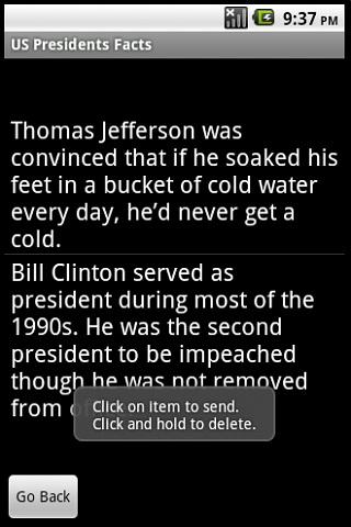 US Presidents Facts Ad-Free Android Reference