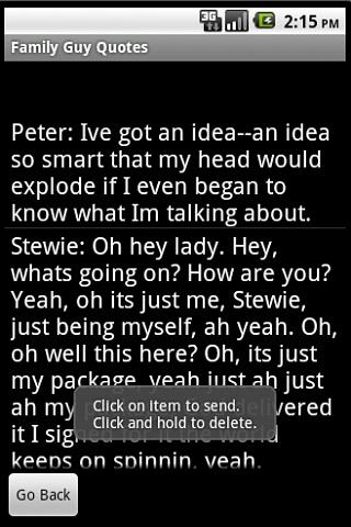 Family Guy Quotes Ad-Free Android Entertainment