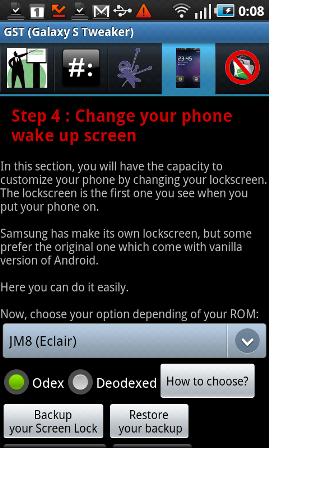 GST (Galaxy S Tweaker) Android Tools