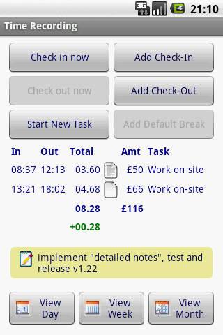 Time Recording – Timesheet App Android Productivity