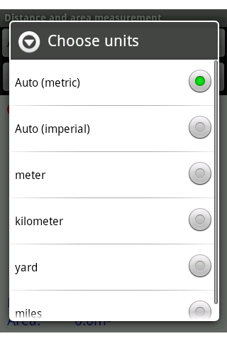 Distance and area measurement